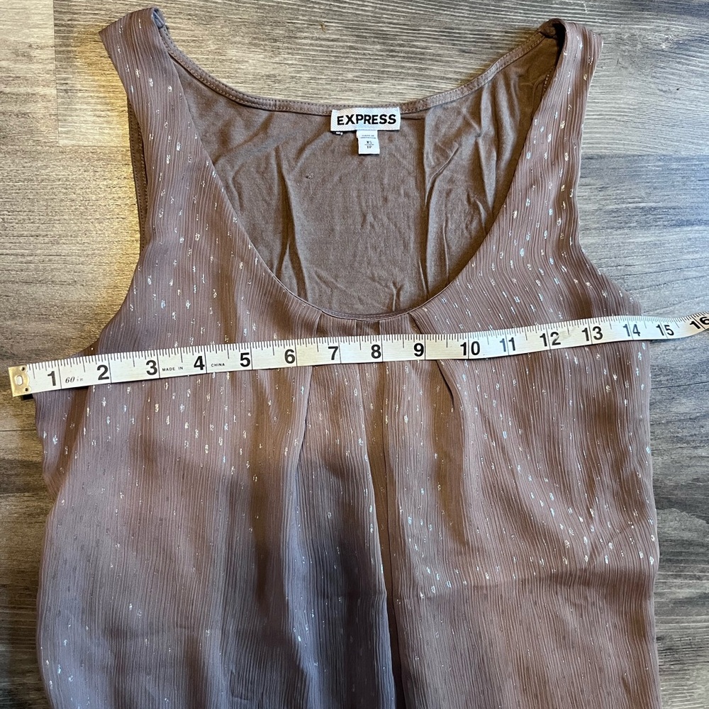 Express Women's Taupe Tank Top - Picture 3 of 3
